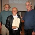 Awarding a 60-year membership certificate to Bob Reinecke